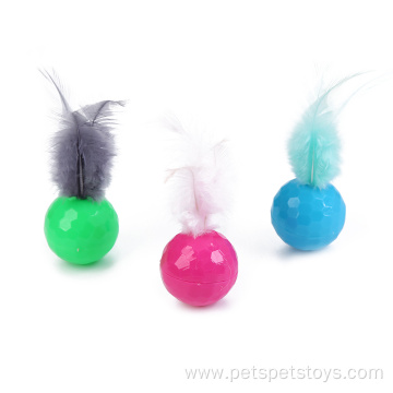 Pet Toy Ball Feather Playing Cat Ball Toy